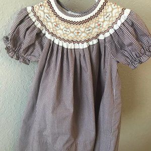 Smocked fall dress